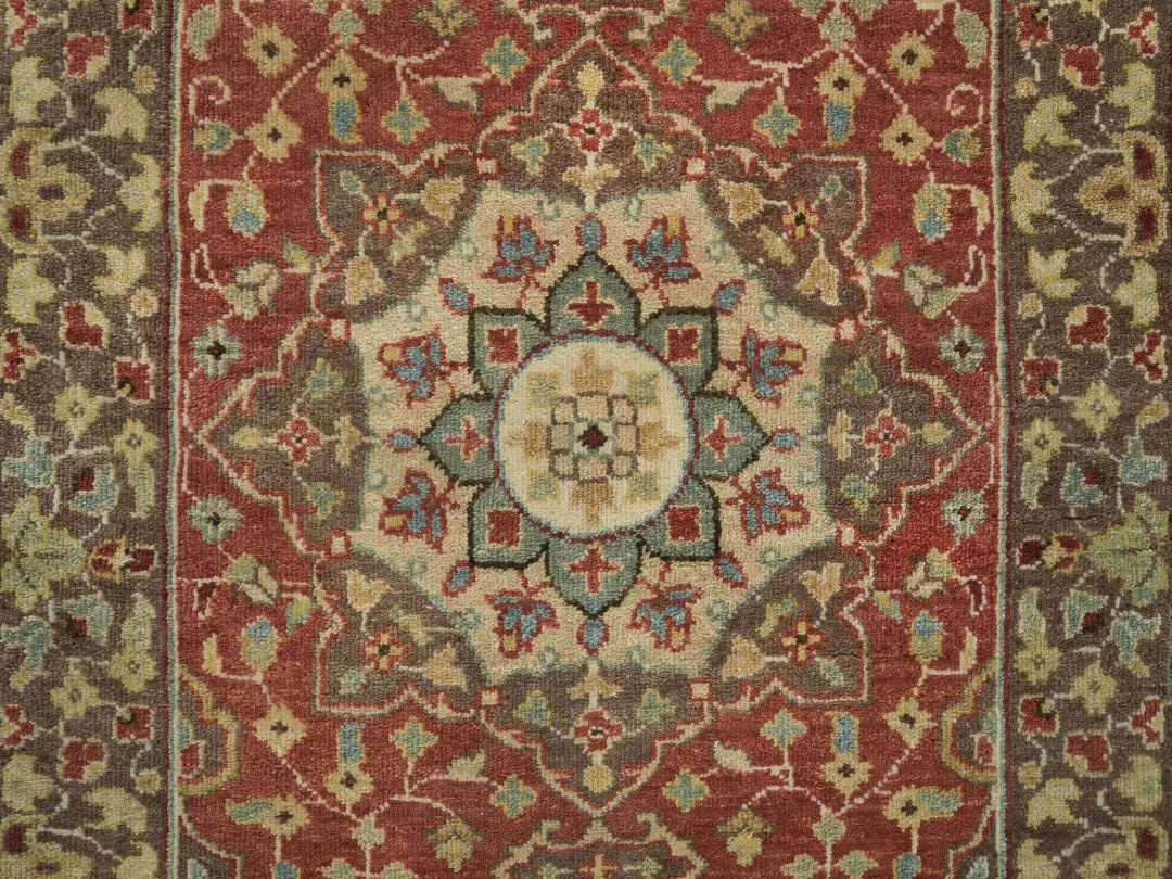 2'6" x 8'3" New Hand Knotted Red Wool Runner Oriental Rug - MOA10265731