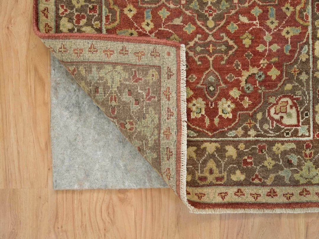 2'6" x 8'3" New Hand Knotted Red Wool Runner Oriental Rug - MOA10265733
