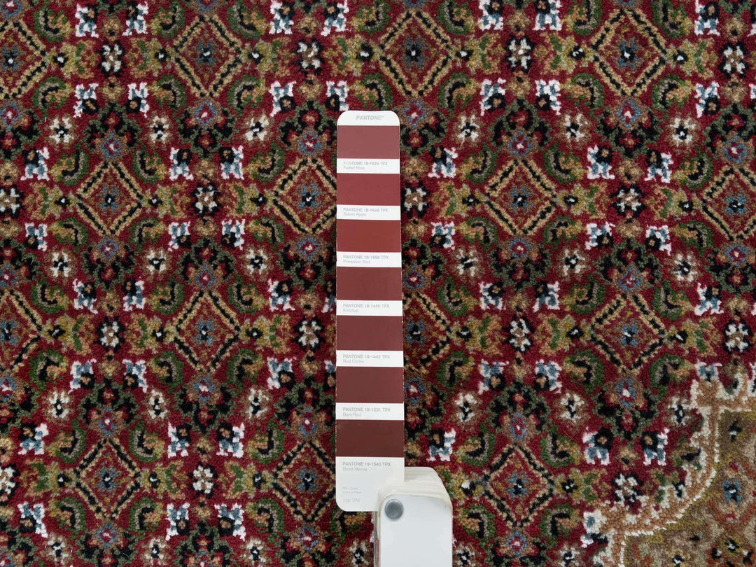 10'0" x 13'10" New Hand Knotted Red Wool Rectangle Oriental Rug - MOA10265769