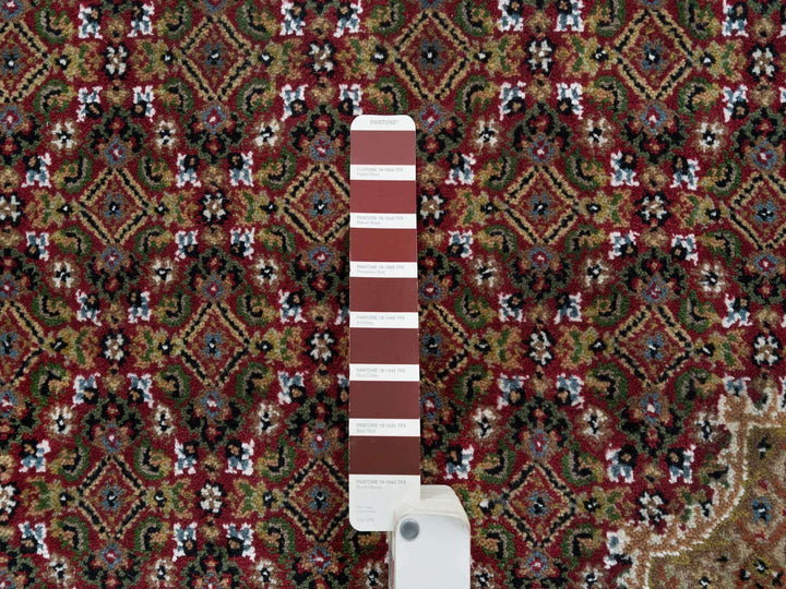 10'0" x 13'10" New Hand Knotted Red Wool Rectangle Oriental Rug - MOA10265769