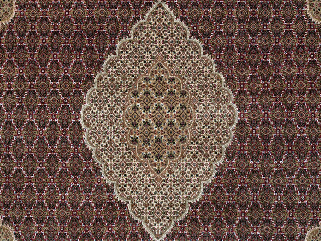 10'0" x 13'10" New Hand Knotted Red Wool Rectangle Oriental Rug - MOA10265769
