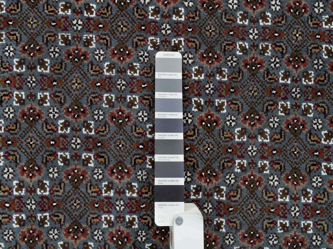 8'1" x 10'0" New Hand Knotted Grey Wool Rectangle Oriental Rug - MOA10265792