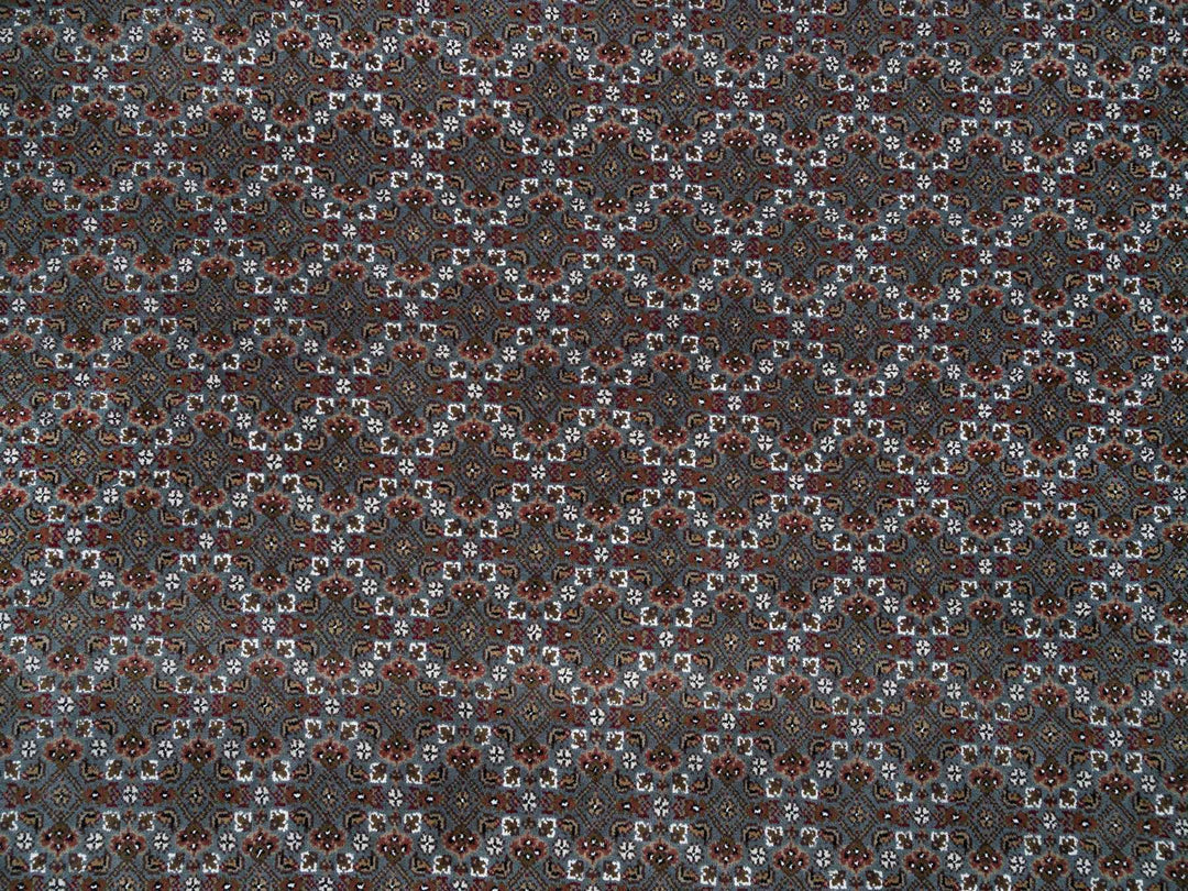8'1" x 10'0" New Hand Knotted Grey Wool Rectangle Oriental Rug - MOA10265792