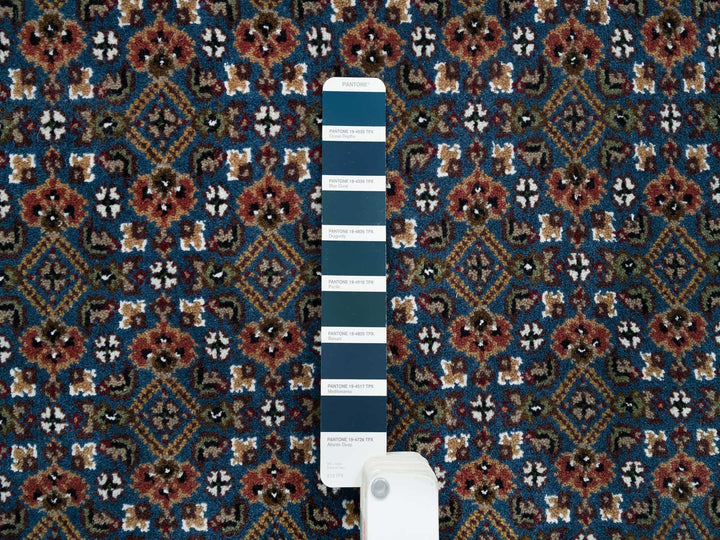 8'0" x 10'4" New Hand Knotted Blue Wool Rectangle Oriental Rug - MOA10265793