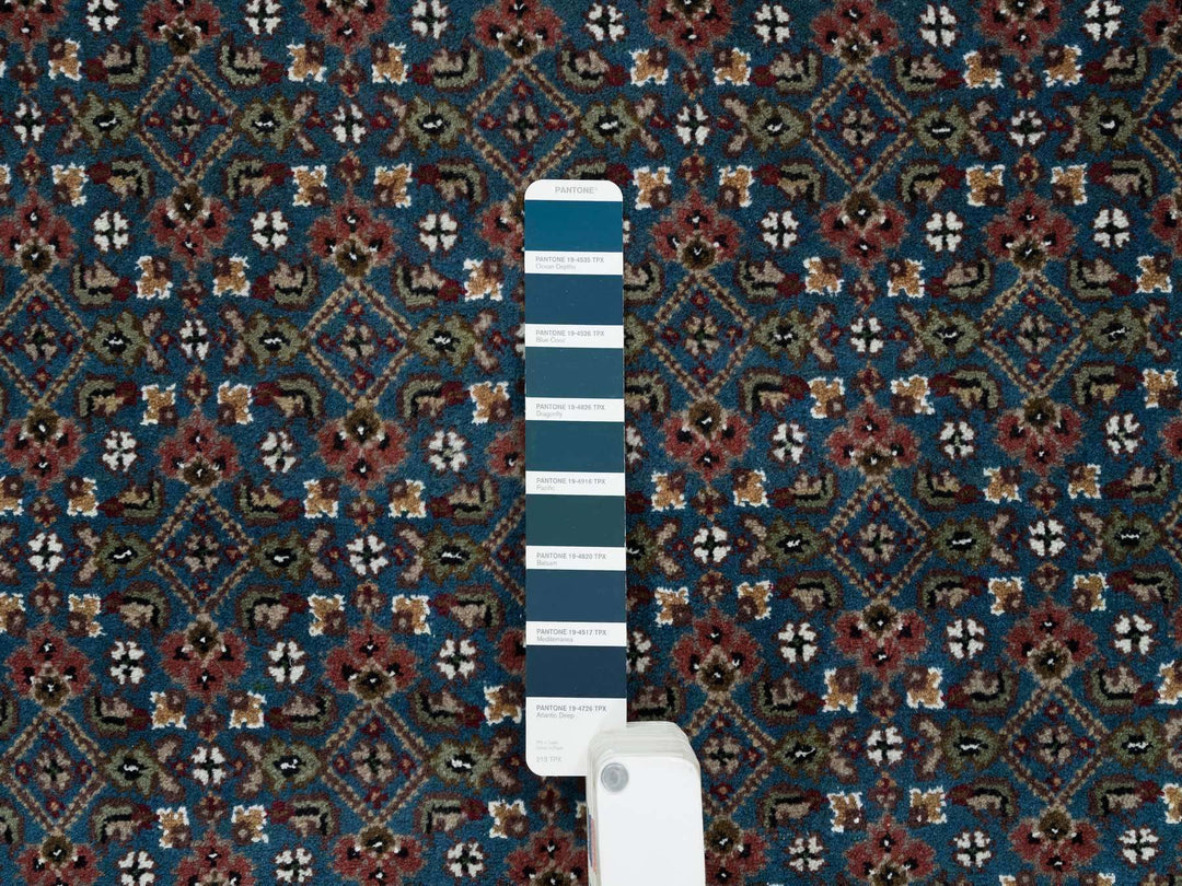 4'11" x 8'1" New Hand Knotted Blue Wool Rectangle Oriental Rug - MOA10265795