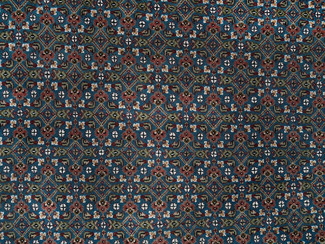4'11" x 8'1" New Hand Knotted Blue Wool Rectangle Oriental Rug - MOA10265795