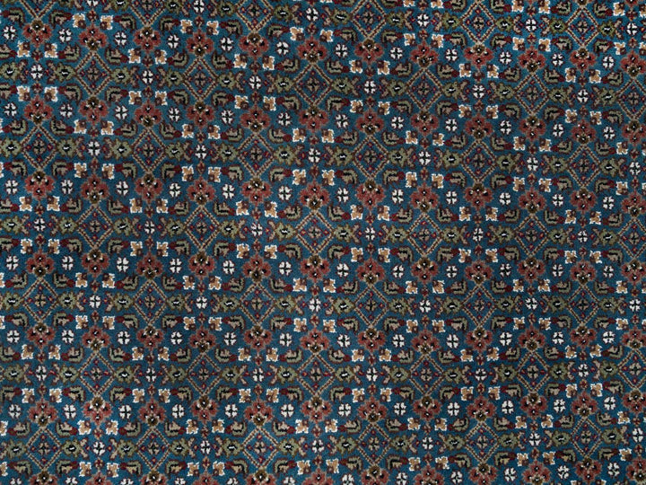 4'11" x 8'1" New Hand Knotted Blue Wool Rectangle Oriental Rug - MOA10265795