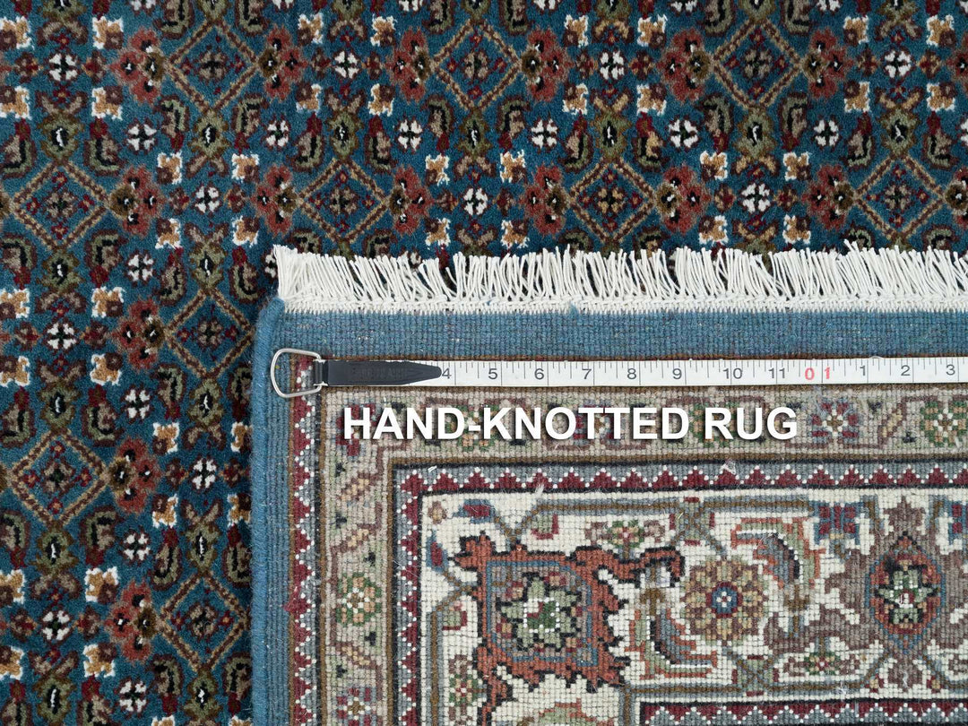 4'11" x 8'1" New Hand Knotted Blue Wool Rectangle Oriental Rug - MOA10265795