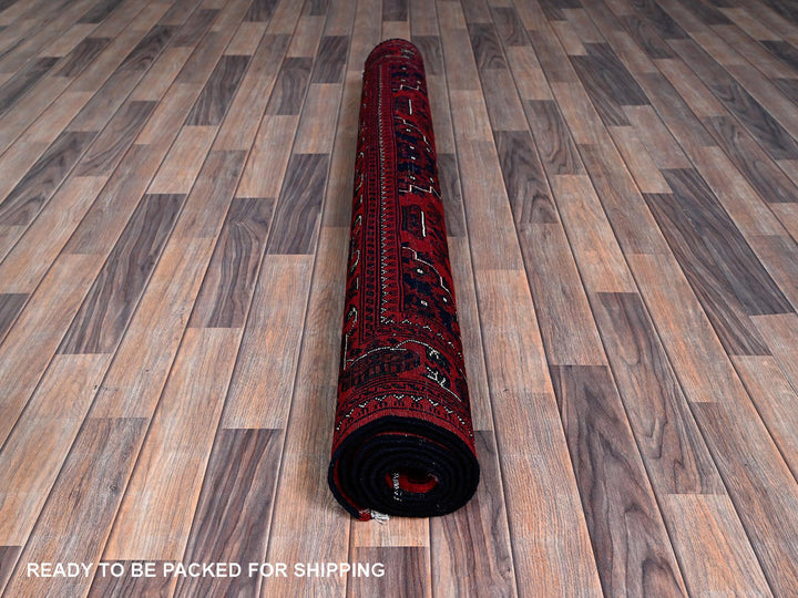 5'0" x 7'0" New Hand Knotted Red Wool Rectangle Oriental Rug - MOA102657