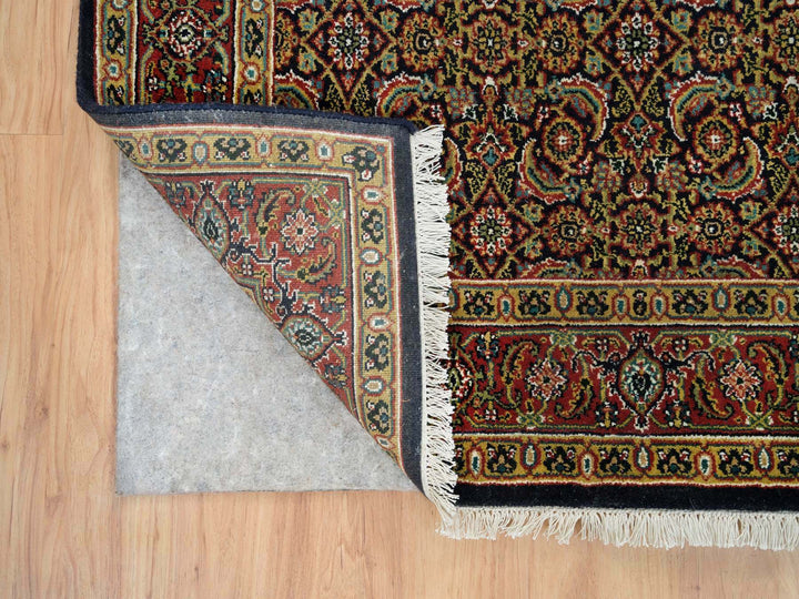 4'1" x 6'3" New Hand Knotted Black Wool Rectangle Oriental Rug - MOA10265803