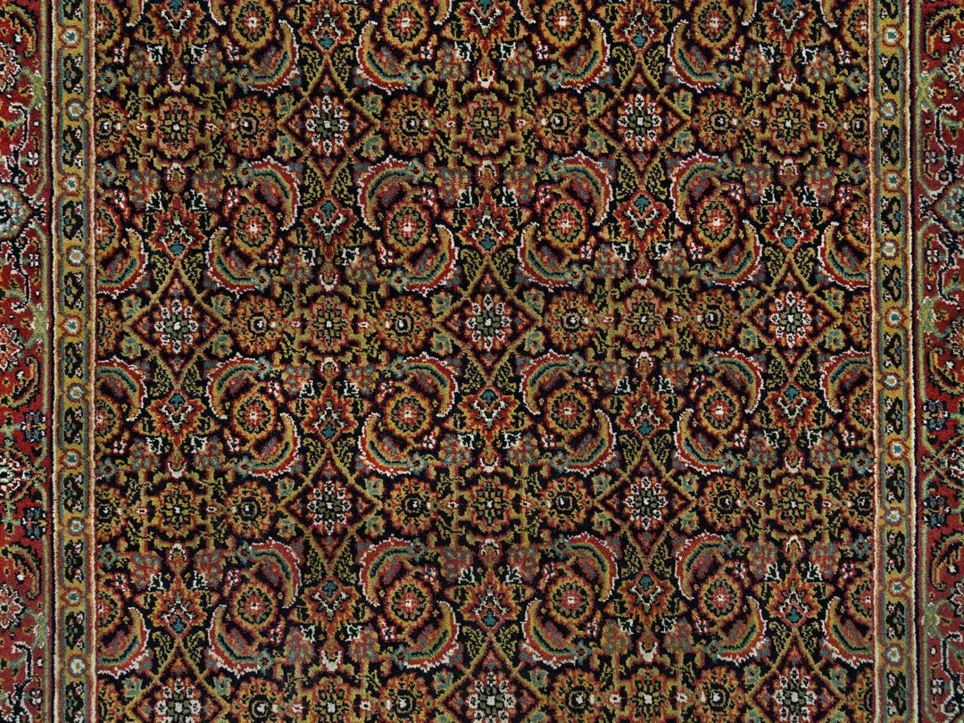 4'1" x 6'3" New Hand Knotted Black Wool Rectangle Oriental Rug - MOA10265803