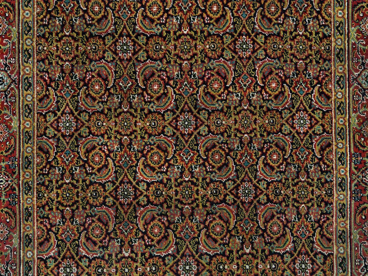 4'1" x 6'3" New Hand Knotted Black Wool Rectangle Oriental Rug - MOA10265803