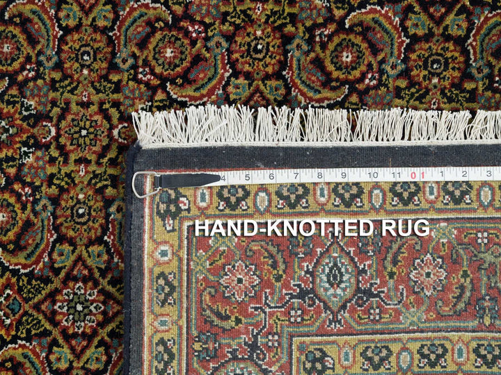 4'1" x 6'3" New Hand Knotted Black Wool Rectangle Oriental Rug - MOA10265803