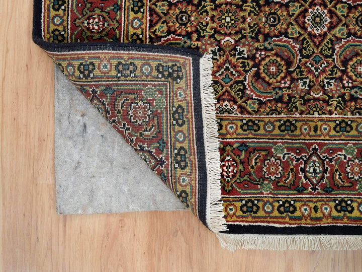 4'1" x 5'9" New Hand Knotted Black Wool Rectangle Oriental Rug - MOA10265804