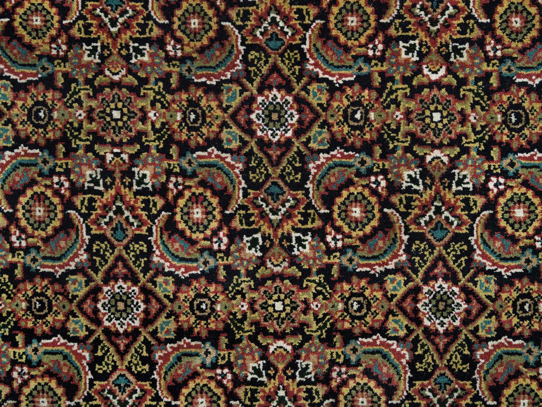 4'1" x 5'9" New Hand Knotted Black Wool Rectangle Oriental Rug - MOA10265804