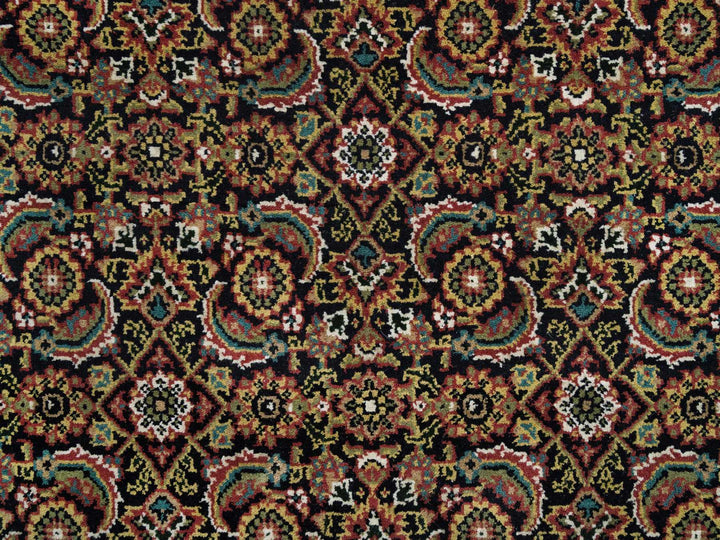 4'1" x 5'9" New Hand Knotted Black Wool Rectangle Oriental Rug - MOA10265804