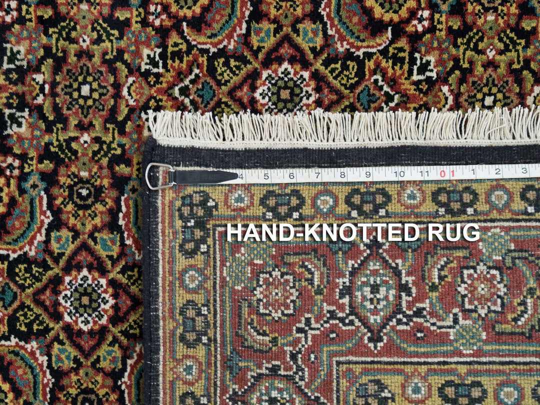 4'1" x 5'9" New Hand Knotted Black Wool Rectangle Oriental Rug - MOA10265804