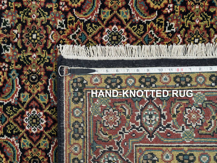 4'1" x 5'9" New Hand Knotted Black Wool Rectangle Oriental Rug - MOA10265804