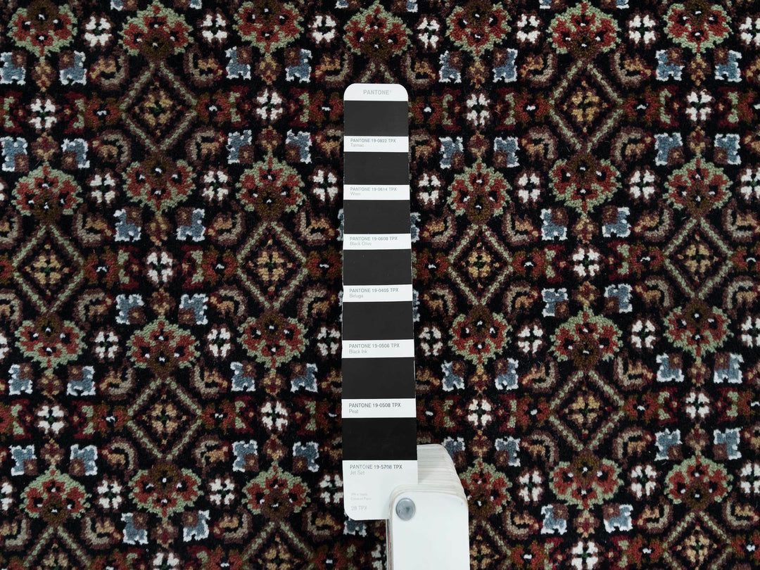3'1" x 5'1" New Hand Knotted Black Wool Rectangle Oriental Rug - MOA10265807