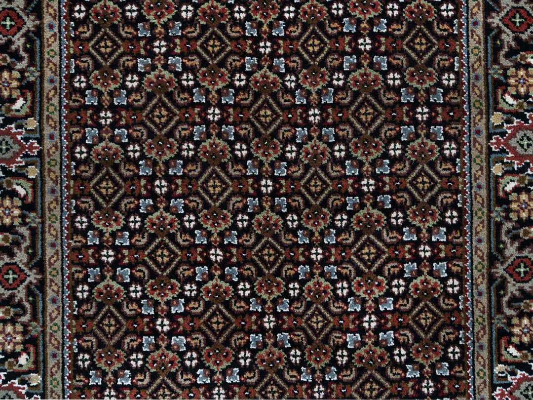 3'1" x 5'1" New Hand Knotted Black Wool Rectangle Oriental Rug - MOA10265807
