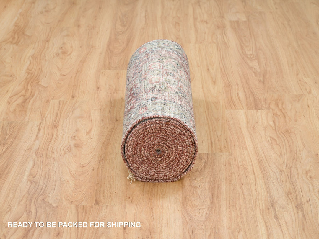2'8" x 21'10" New Hand Knotted Red Wool Runner Oriental Rug - MOA10265822