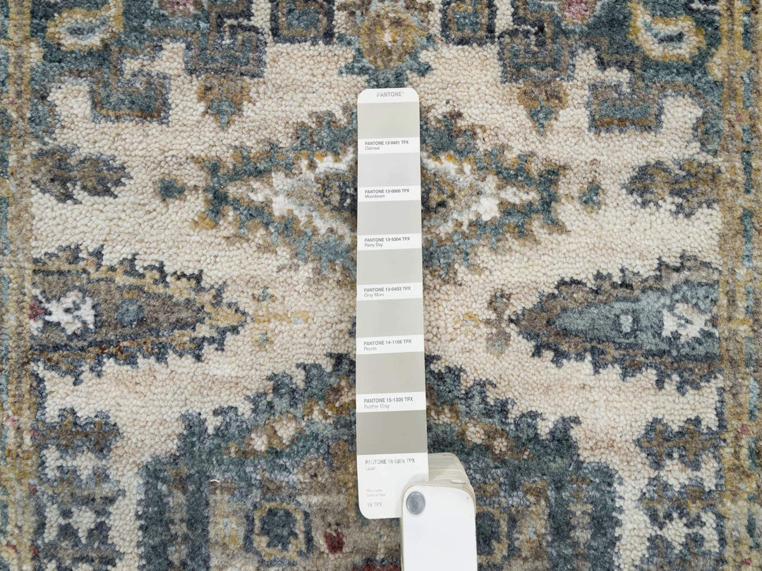 2'7" x 21'7" New Hand Knotted Ivory Wool Runner Oriental Rug - MOA10265823