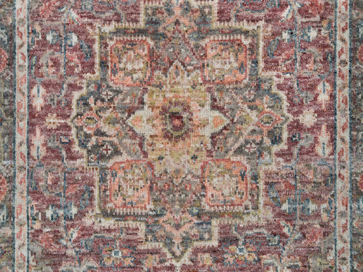 3'10" x 5'11" New Hand Knotted Red Wool Rectangle Oriental Rug - MOA10265846