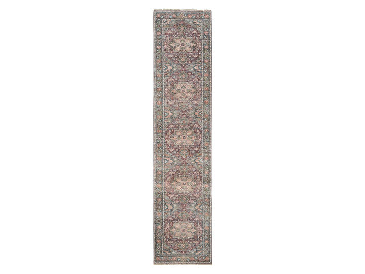 2'6" x 11'9" New Hand Knotted Red Wool Runner Oriental Rug - MOA10265849