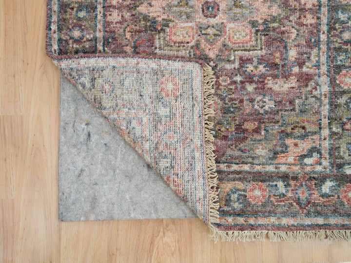 2'6" x 11'9" New Hand Knotted Red Wool Runner Oriental Rug - MOA10265849