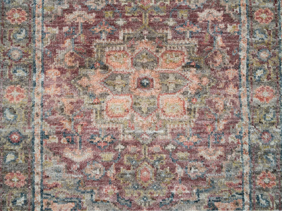 2'6" x 11'9" New Hand Knotted Red Wool Runner Oriental Rug - MOA10265849