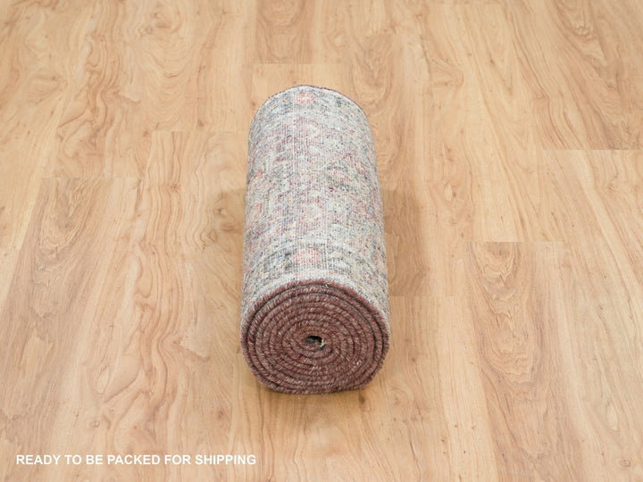 2'6" x 11'9" New Hand Knotted Red Wool Runner Oriental Rug - MOA10265849