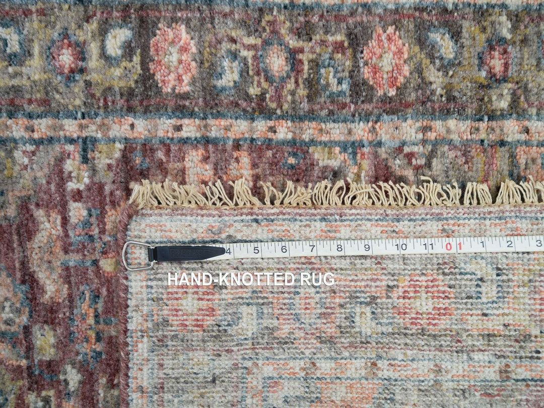 2'6" x 11'9" New Hand Knotted Red Wool Runner Oriental Rug - MOA10265849