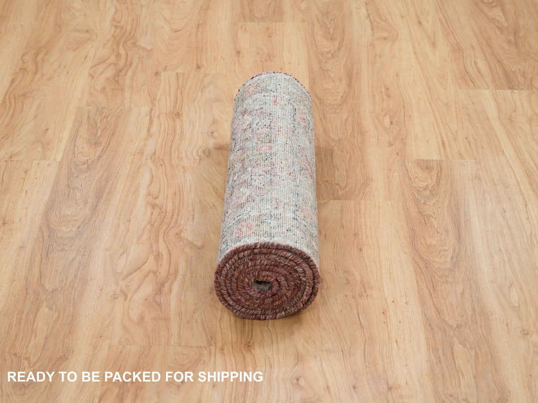 2'7" x 7'10" New Hand Knotted Red Wool Runner Oriental Rug - MOA10265850