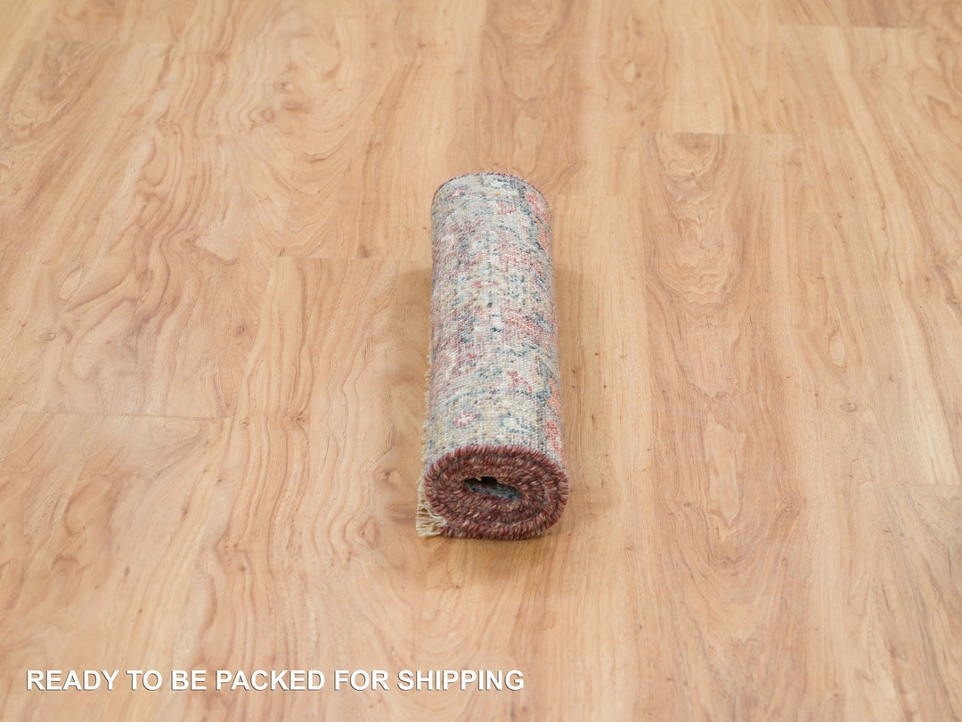 2'0" x 3'0" New Hand Knotted Red Wool Rectangle Oriental Rug - MOA10265851