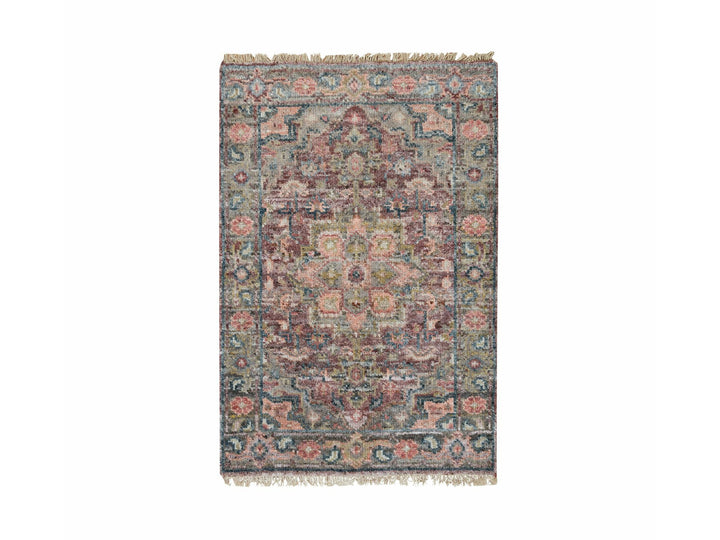 1'11" x 3'1" New Hand Knotted Red Wool Rectangle Oriental Rug - MOA10265853