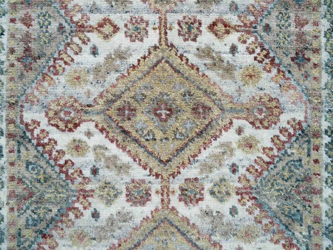 2'7" x 8'0" New Hand Knotted Ivory Wool Runner Oriental Rug - MOA10265866