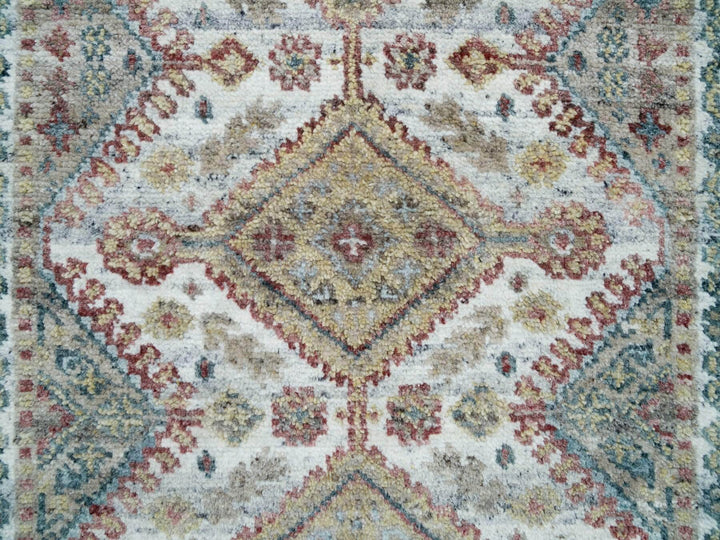2'7" x 8'0" New Hand Knotted Ivory Wool Runner Oriental Rug - MOA10265866