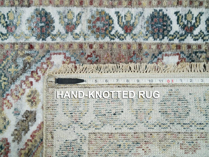 2'7" x 8'0" New Hand Knotted Ivory Wool Runner Oriental Rug - MOA10265866