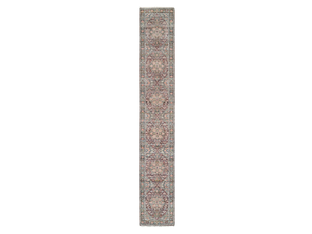 2'6" x 15'8" New Hand Knotted Red Wool Runner Oriental Rug - MOA10265883