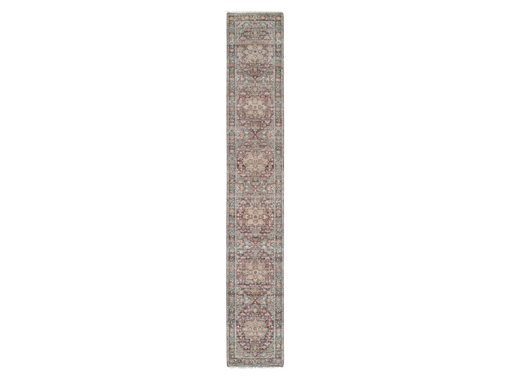 2'6" x 15'8" New Hand Knotted Red Wool Runner Oriental Rug - MOA10265883