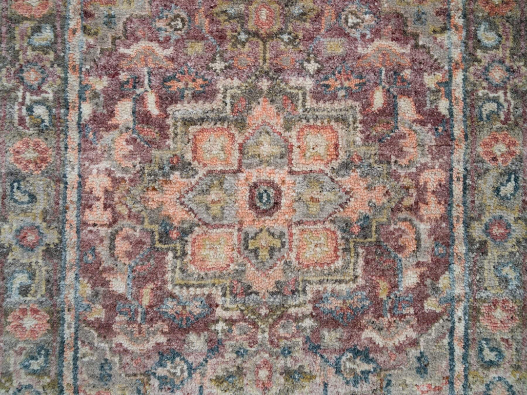 2'8" x 23'10" New Hand Knotted Red Wool Runner Oriental Rug - MOA10265889