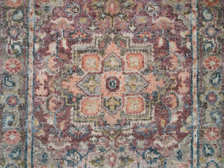 2'8" x 23'10" New Hand Knotted Red Wool Runner Oriental Rug - MOA10265889