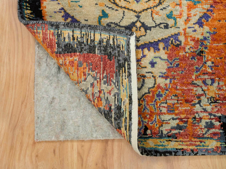 2'2" x 3'1" New Hand Knotted Orange Wool Rectangle Oriental Rug - MOA10265918
