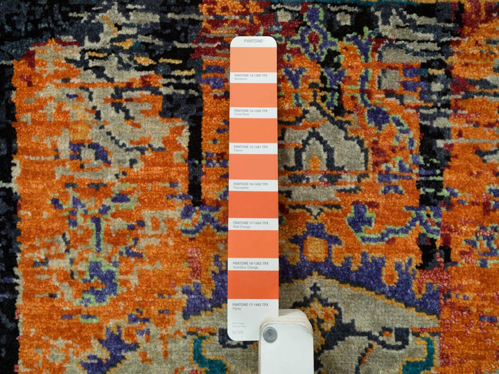 2'2" x 3'1" New Hand Knotted Orange Wool Rectangle Oriental Rug - MOA10265918