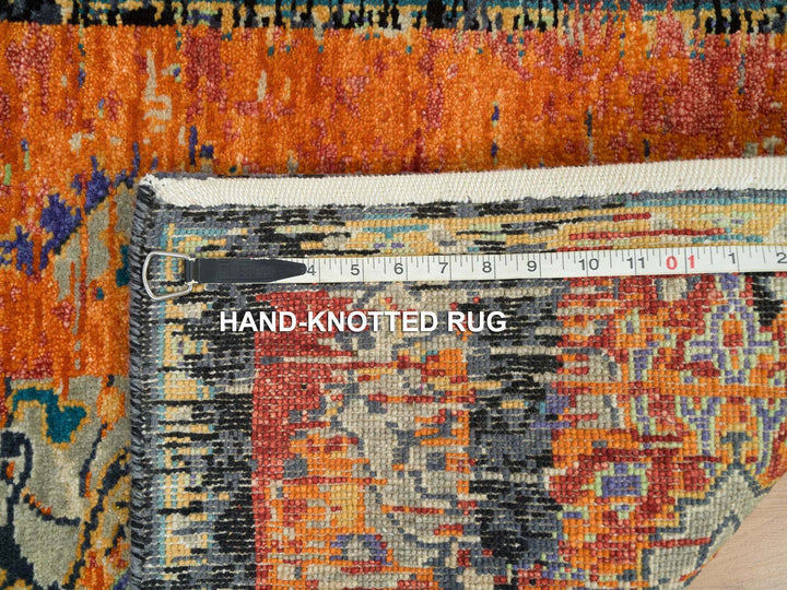 2'2" x 3'1" New Hand Knotted Orange Wool Rectangle Oriental Rug - MOA10265918