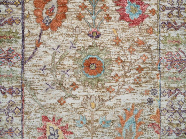 2'2" x 3'1" New Hand Knotted Brown Wool & Silk Rectangle Oriental Rug - MOA10265923