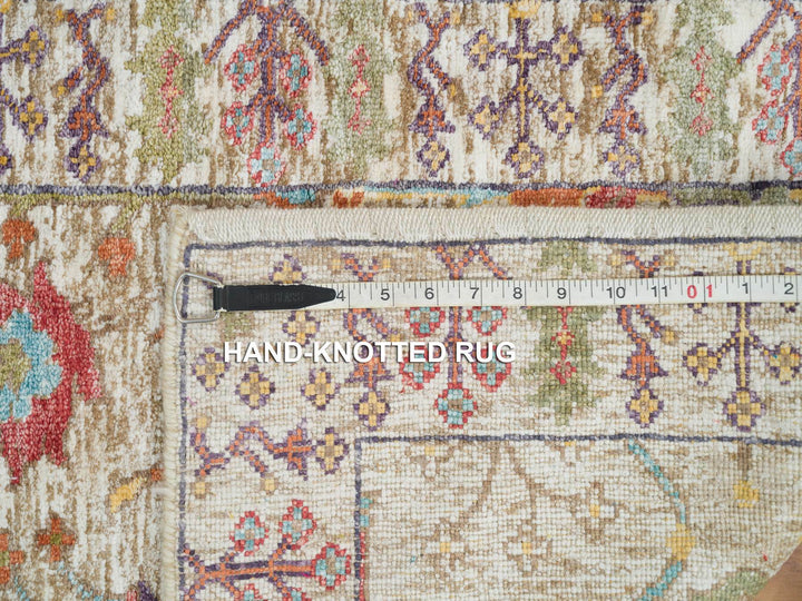 2'2" x 3'1" New Hand Knotted Brown Wool & Silk Rectangle Oriental Rug - MOA10265923