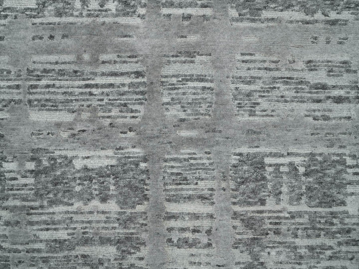 3'0" x 5'1" New Hand Knotted Grey Wool Rectangle Oriental Rug - MOA10265961