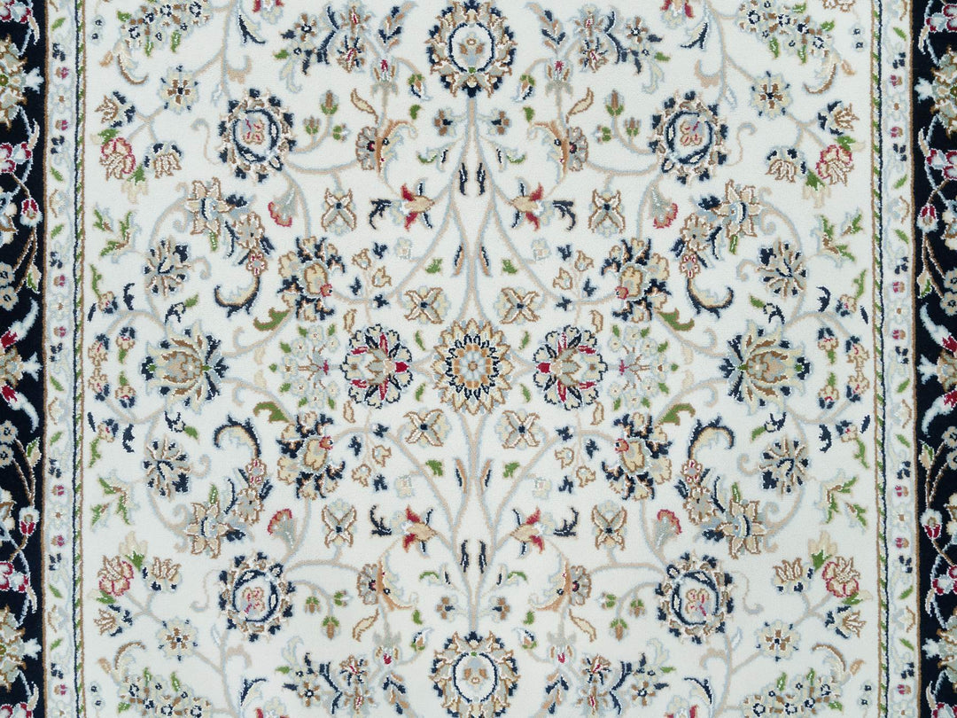 5'0" x 7'0" New Hand Knotted Ivory Wool Rectangle Oriental Rug - MOA10265972