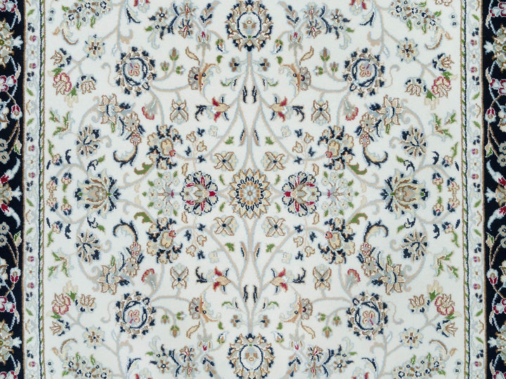 5'0" x 7'0" New Hand Knotted Ivory Wool Rectangle Oriental Rug - MOA10265972